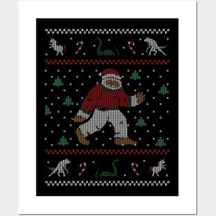 Funny Bigfoot Ugly Christmas Sweater Sasquatch Posters and Art